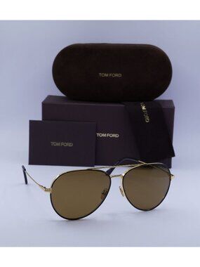 Tom Ford Dashel-02 FT0996 01J Aviator Sunglasses - Gold / Brown